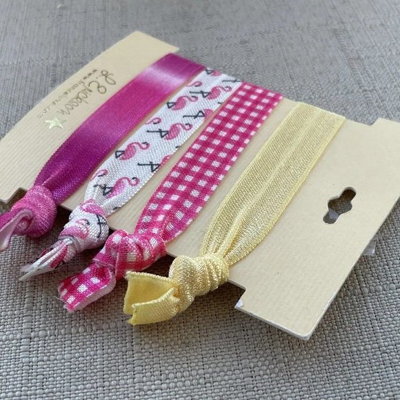 L. Erickson Women Hair Pony Tail Multi Color Hair Tie France Luxe Set Of 4 - Picture 1 of 8